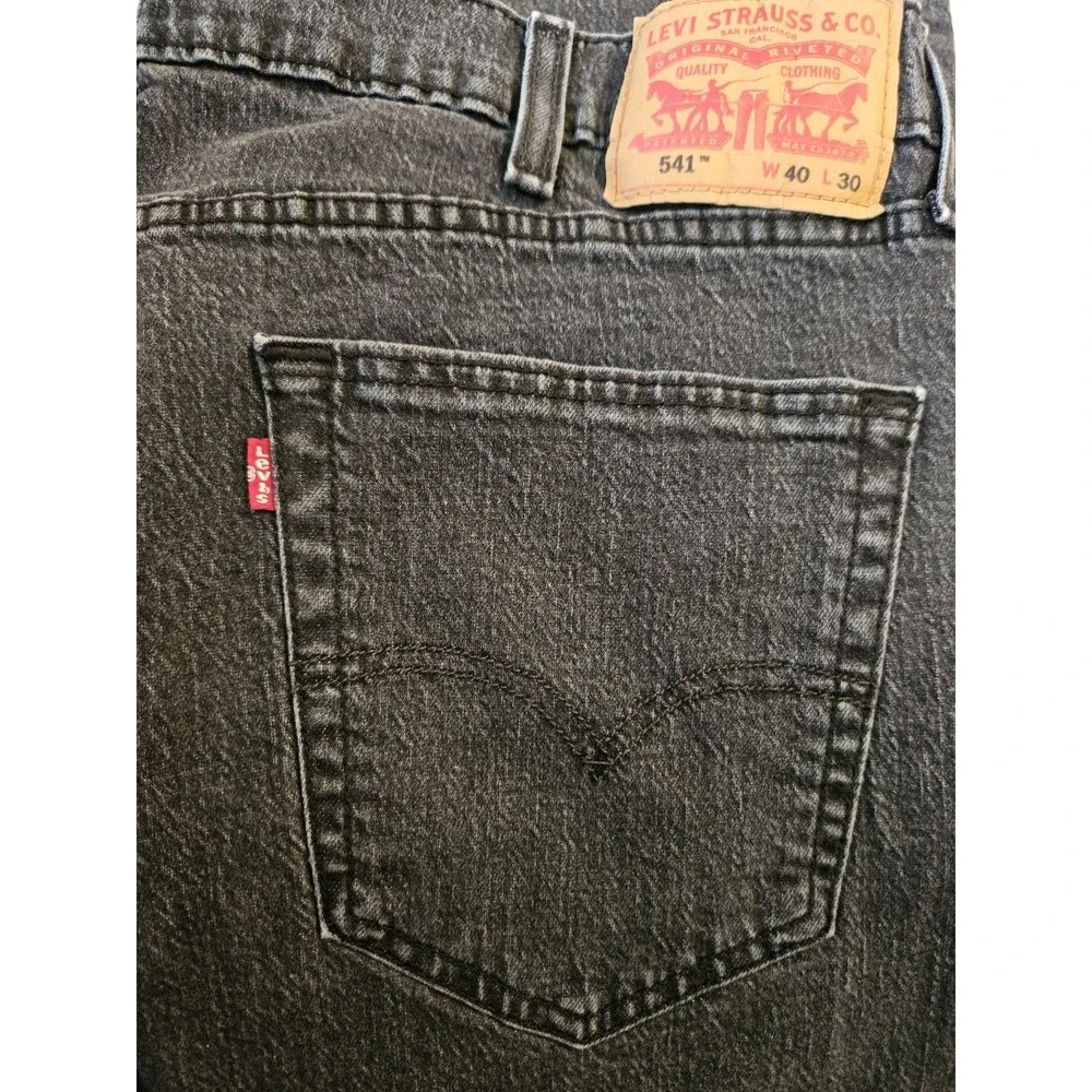 Levi's 541 Casual Black Denim Jeans - Size 40 x‎ 30 (38x27)